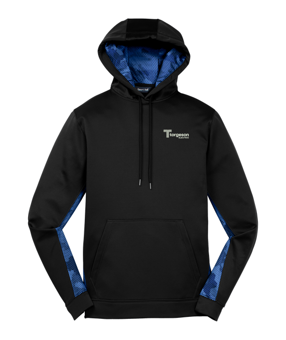 Sport-Tek Sport-Wick CamoHex Fleece Colorblock Hooded Pullover