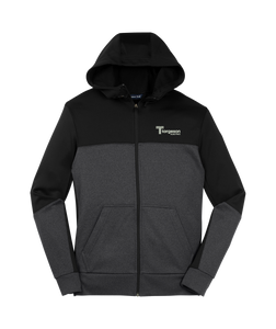 Sport-Tek Tech Fleece Colorblock Full-Zip Hooded Jacket