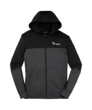 Sport-Tek Tech Fleece Colorblock Full-Zip Hooded Jacket