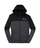 Sport-Tek Tech Fleece Colorblock Full-Zip Hooded Jacket