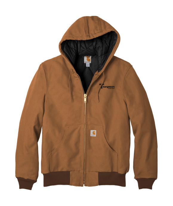 Carhartt Quilted-Flannel-Lined Duck Active Jac