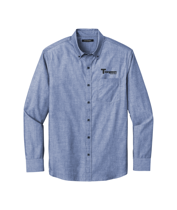 Port Authority Long Sleeve Chambray Easy Care Shirt